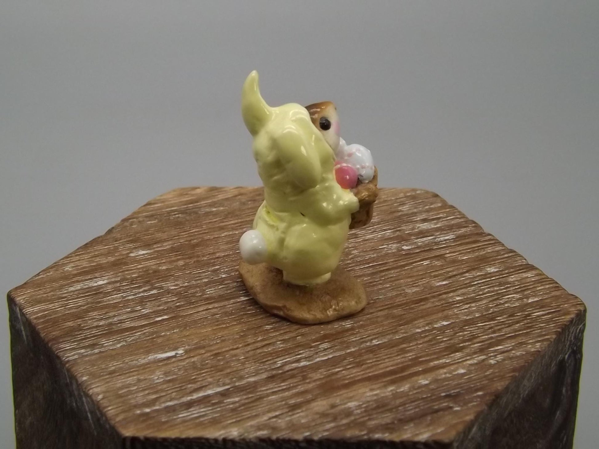 Vintage Wee Forest Folk Mouse: Easter Bunny Costume, Hand Painted Miniature