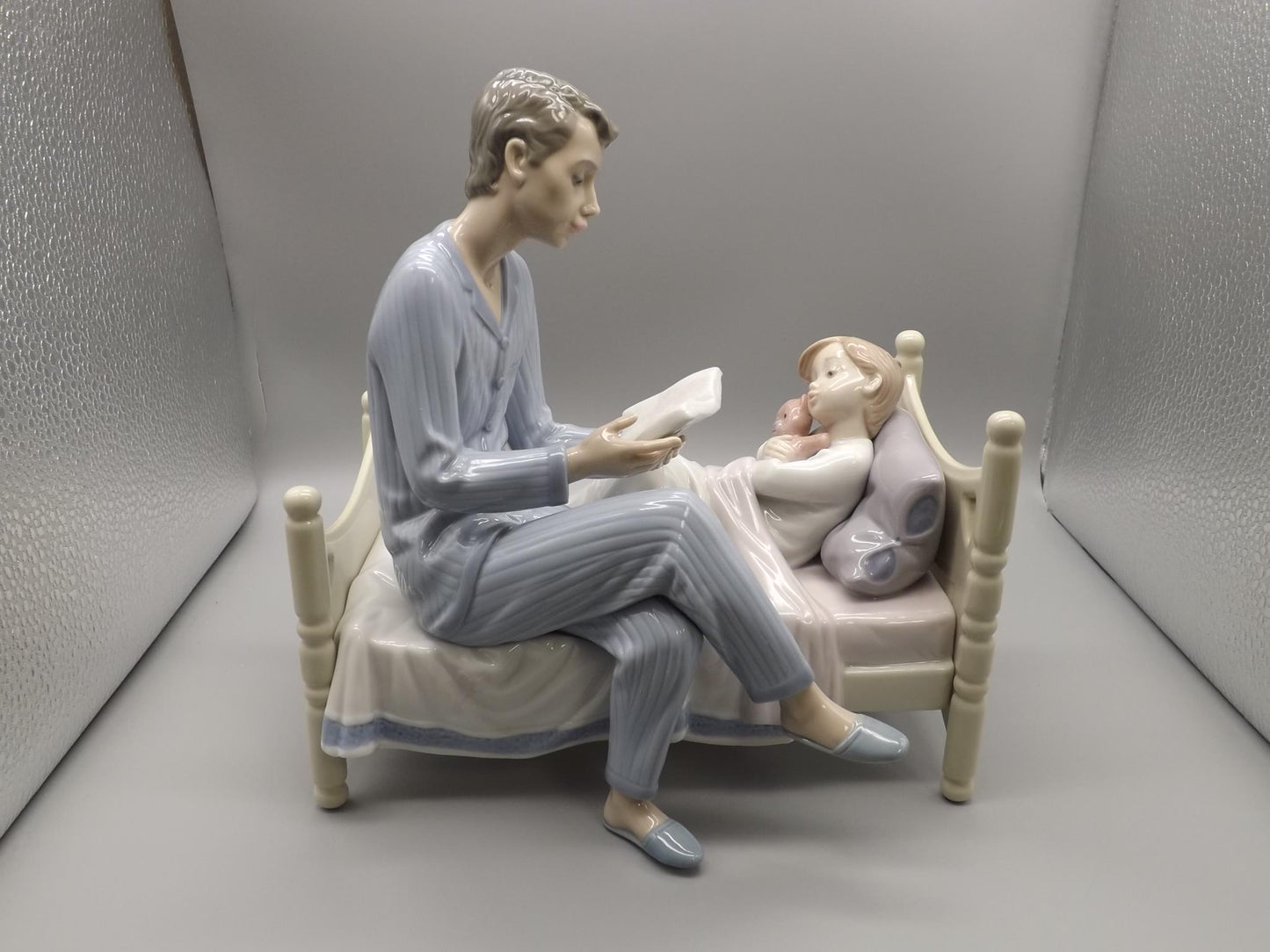 Vintage Lladro Figurine: "Just One More" Father & Daughter, Artist Signed, with Box