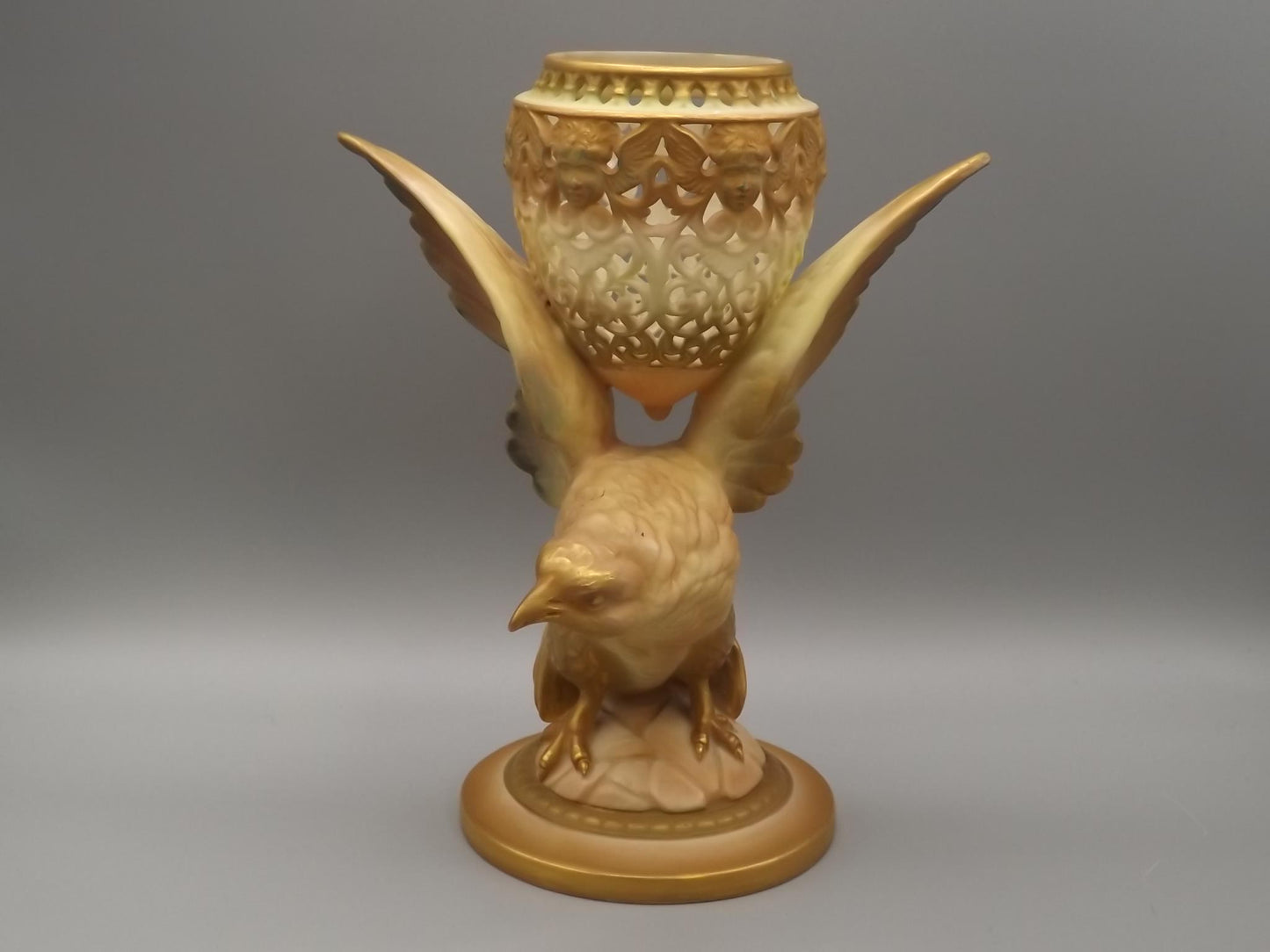 Vintage 1923 Royal Worcester Eagle Figurine: G11 Potpourri, No Lid