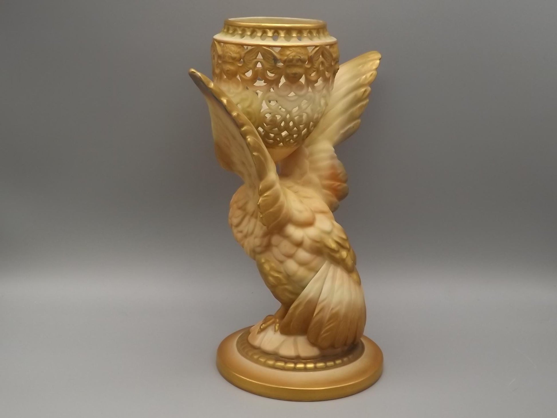 Vintage 1923 Royal Worcester Eagle Figurine: G11 Potpourri, No Lid