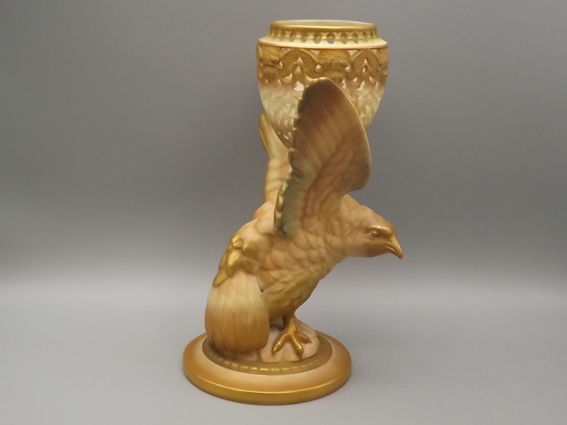 Vintage 1923 Royal Worcester Eagle Figurine: G11 Potpourri, No Lid