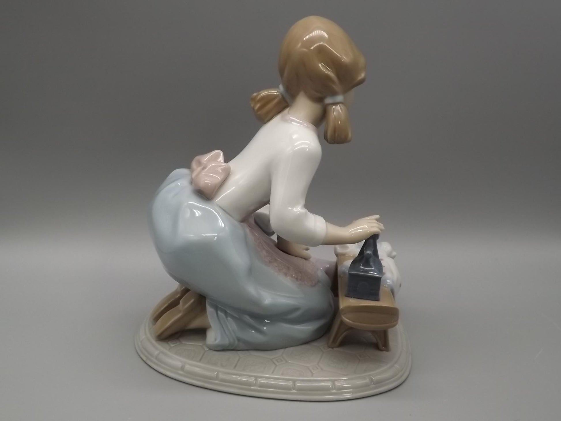 Vintage Lladro "My Chores" Figurine #5782 - Girl Ironing Doll Clothes, Original Box