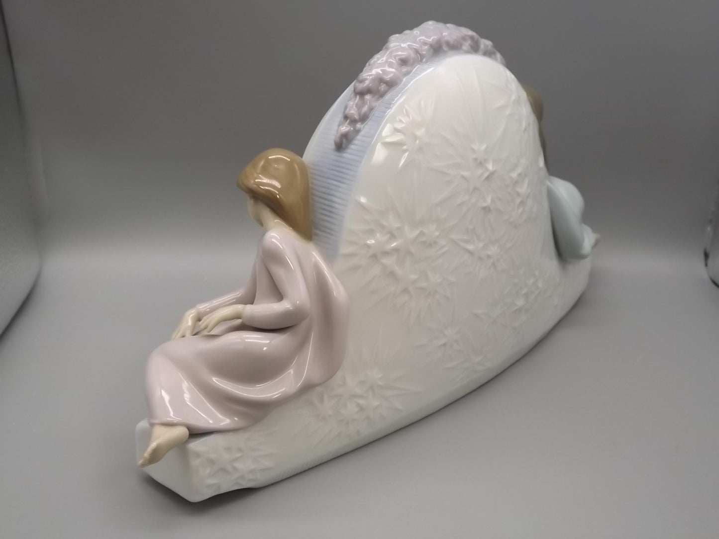 Vintage Lladro Two Sisters Clock #5776 (1991) with Original Box