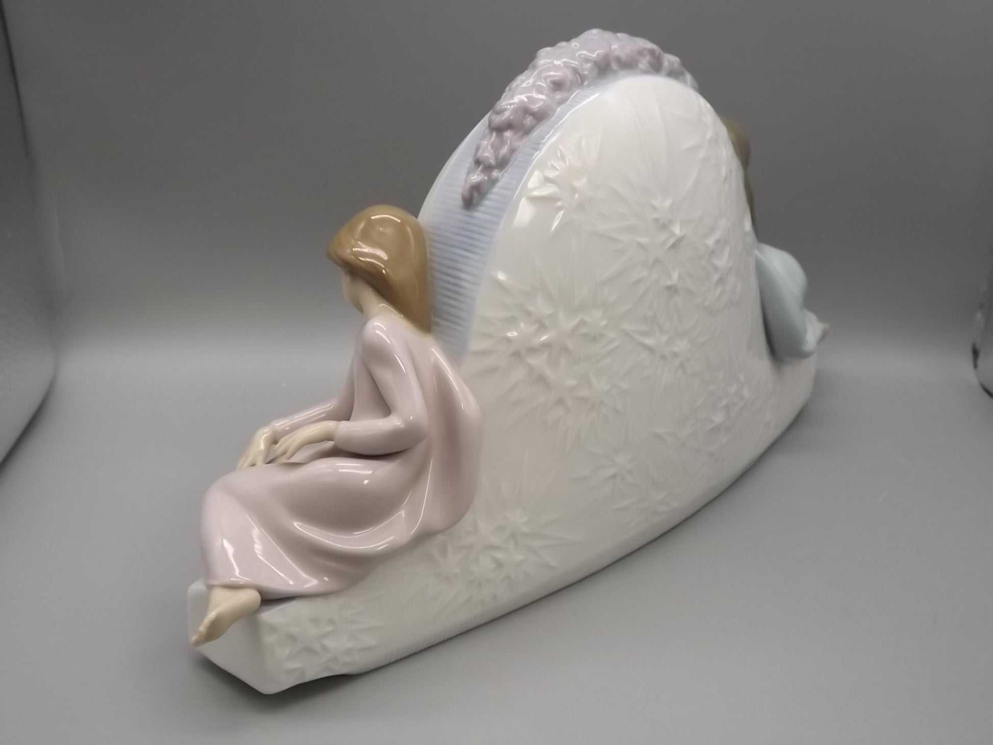 Vintage Lladro Two Sisters Clock #5776 (1991) with Original Box