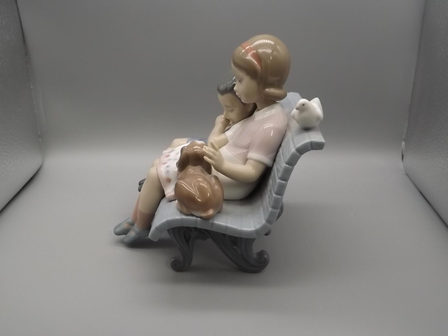Vintage Lladro Figurine: "Surrounded by Love" #6446, Children and Dog, Artist Signed