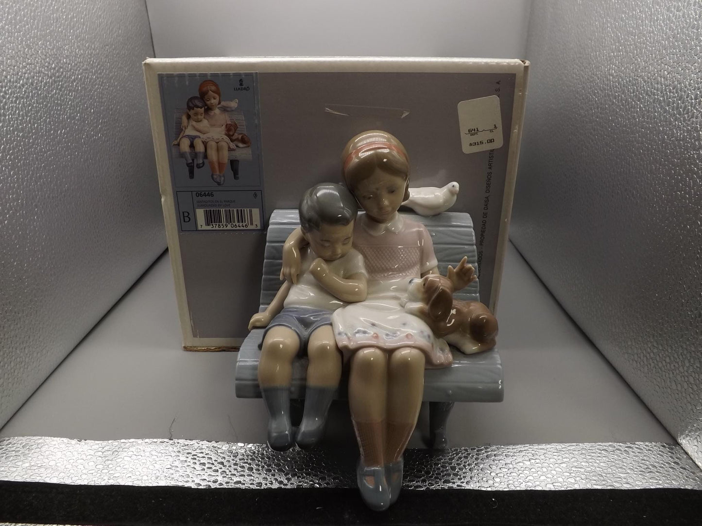 Vintage Lladro Figurine: "Surrounded by Love" #6446, Children and Dog, Artist Signed