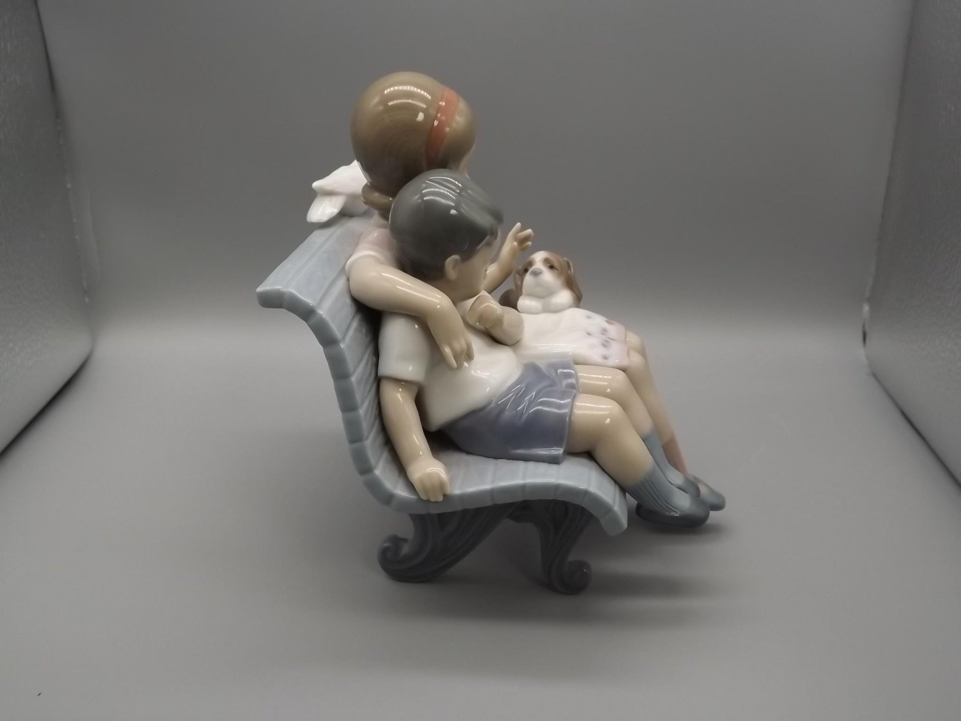 Vintage Lladro Figurine: "Surrounded by Love" #6446, Children and Dog, Artist Signed