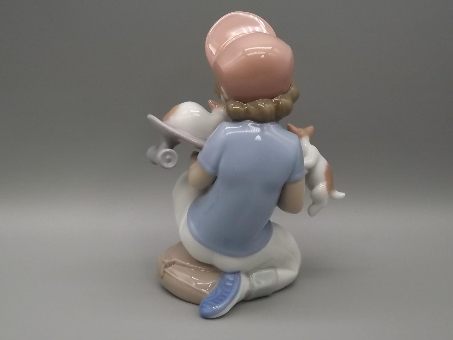 Vintage Lladro "Little Riders" Figurine: Boy with Kittens, #7623 (1994, with Box) Limited Edition