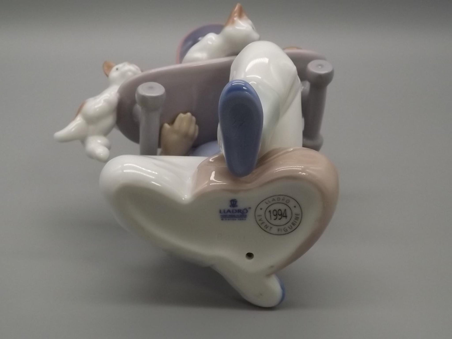 Vintage Lladro "Little Riders" Figurine: Boy with Kittens, #7623 (1994, with Box) Limited Edition