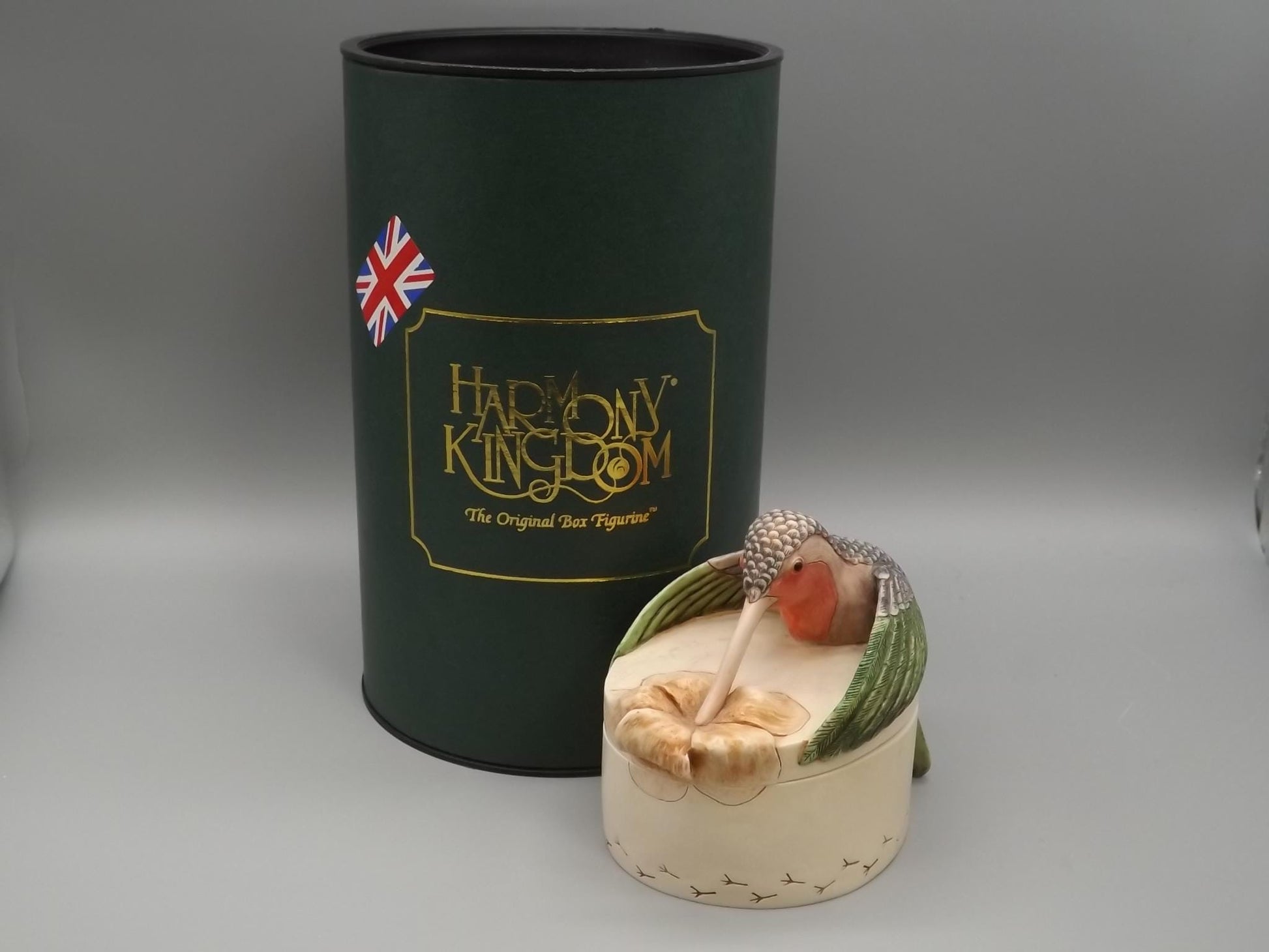 Vintage Harmony Kingdom Figurine: Sweet Nectar Hummingbird Box, Limited Edition