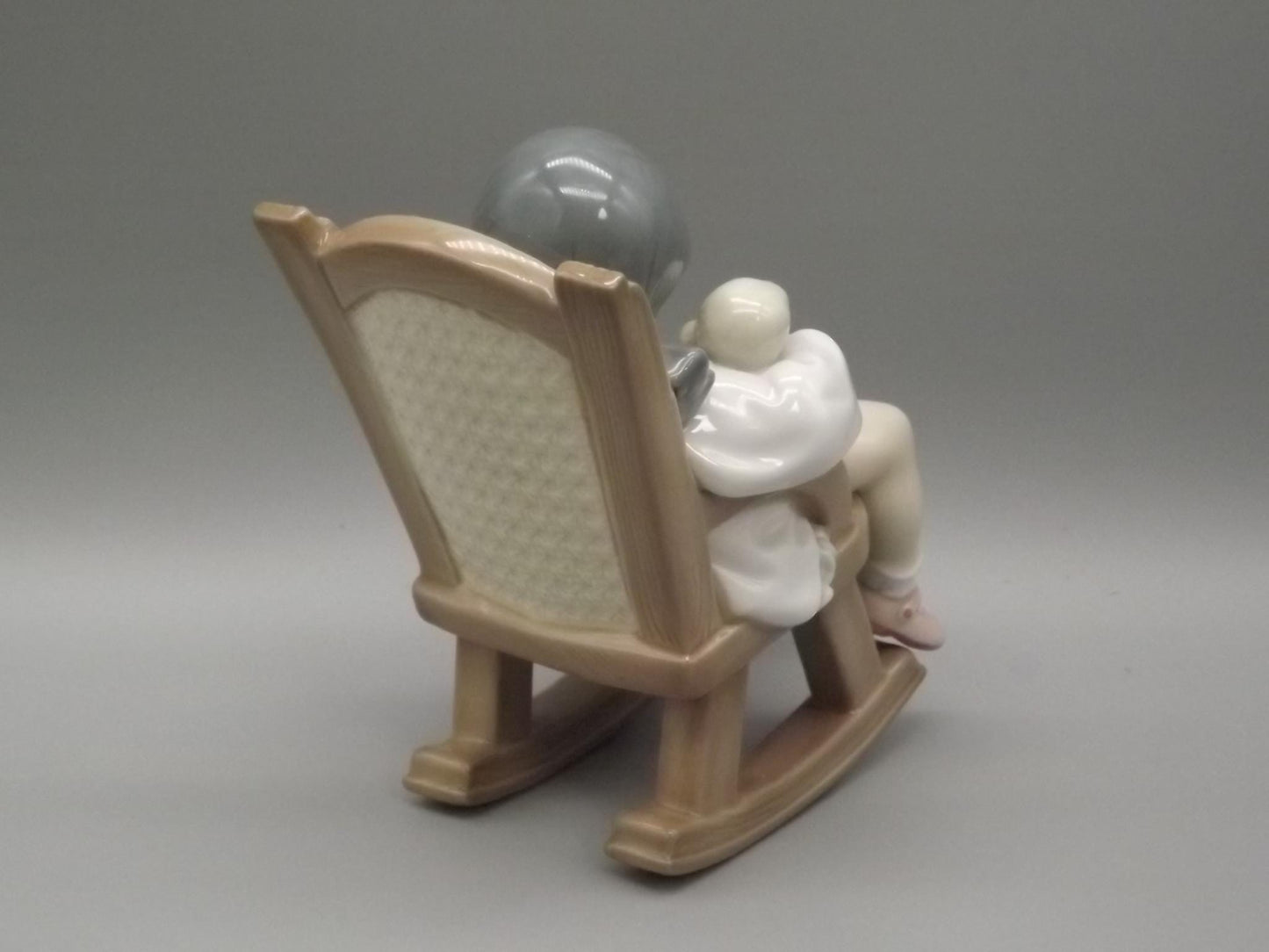 Vintage Lladro "Naptime" Figurine #5448 - Girl with Doll in Rocking Chair (1987, with Box)
