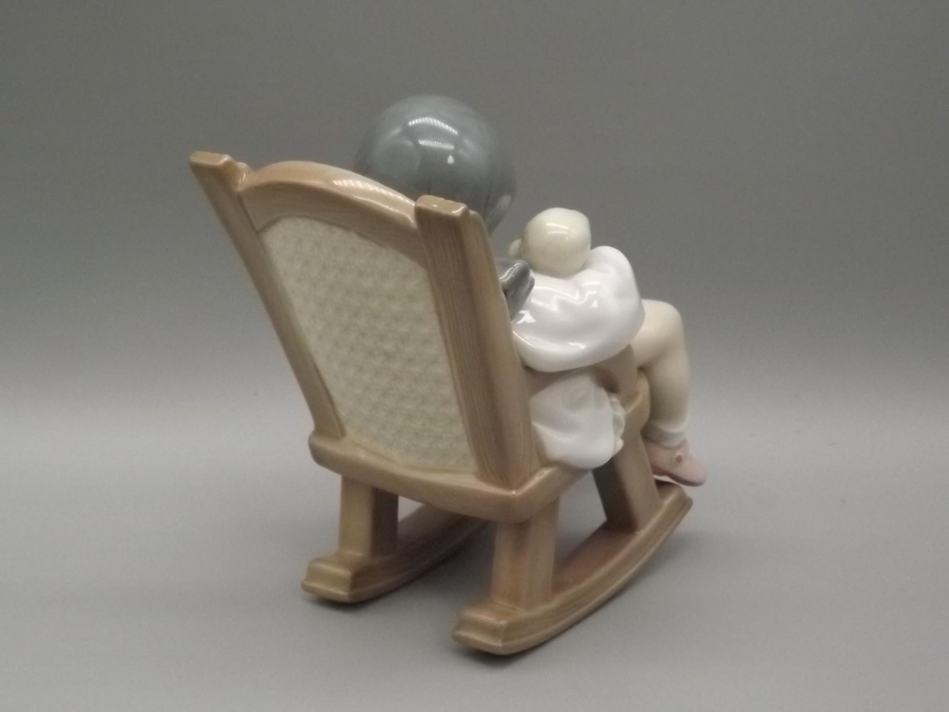 Vintage Lladro "Naptime" Figurine #5448 - Girl with Doll in Rocking Chair (1987, with Box)