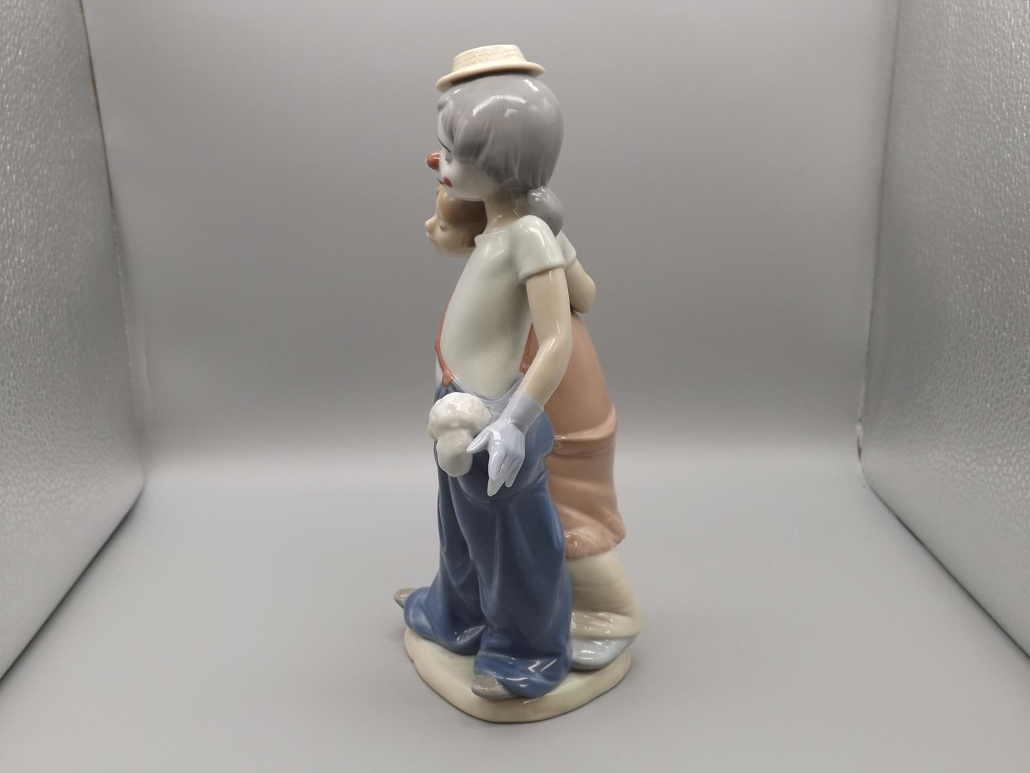 Vintage Lladro "Pals Forever" Figurine: Clown, Girl & Puppies, #7686 (Original Box)