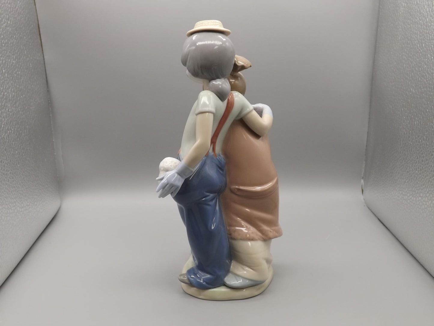 Vintage Lladro "Pals Forever" Figurine: Clown, Girl & Puppies, #7686 (Original Box)