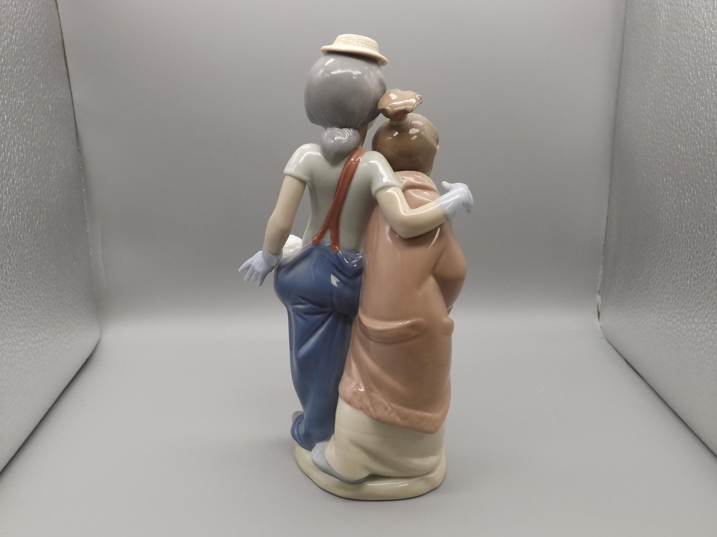 Vintage Lladro "Pals Forever" Figurine: Clown, Girl & Puppies, #7686 (Original Box)