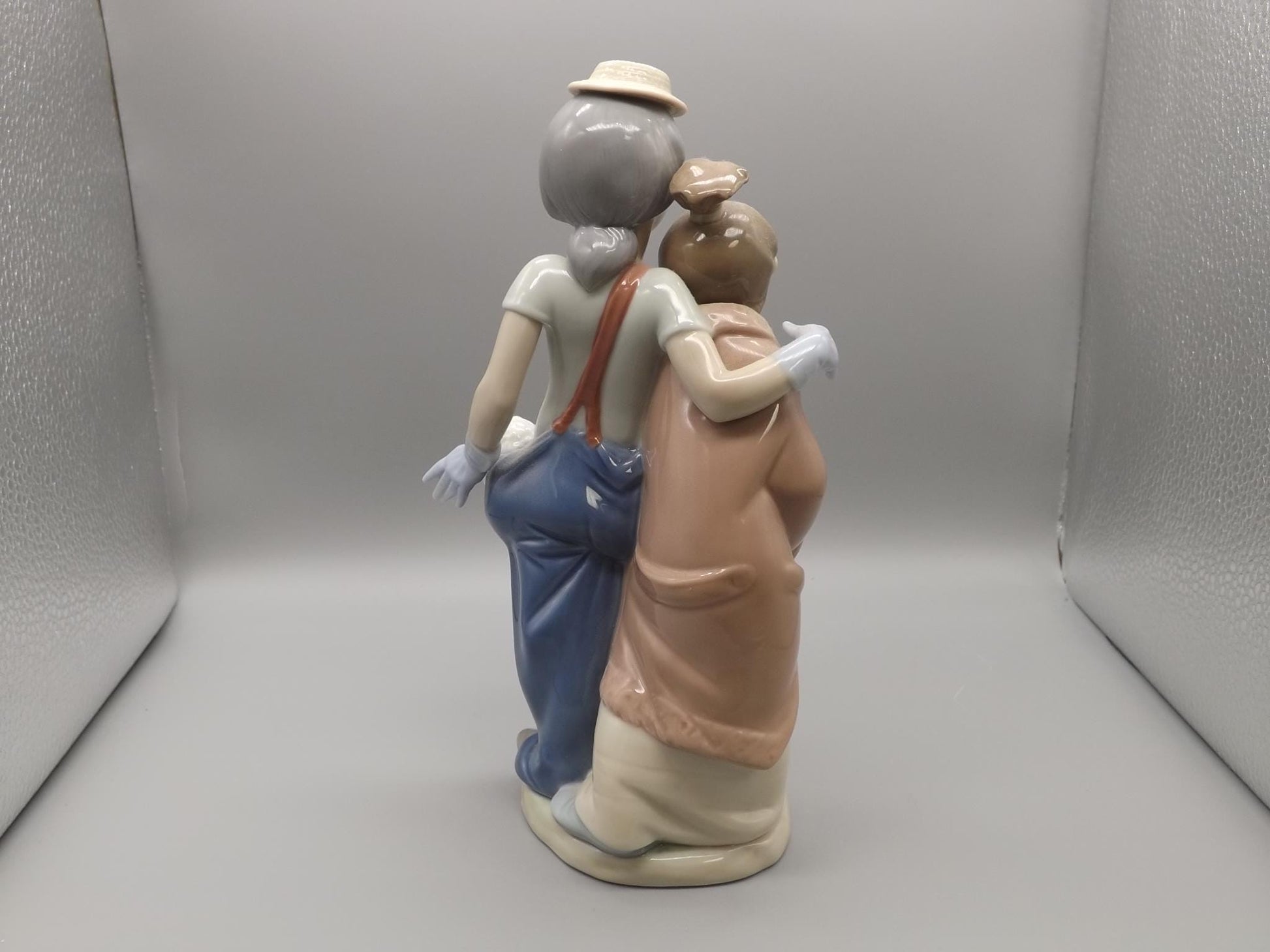 Vintage Lladro "Pals Forever" Figurine: Clown, Girl & Puppies, #7686 (Original Box)