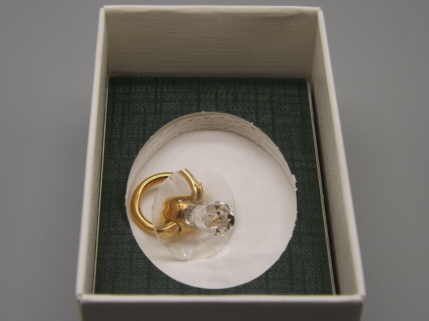 Vintage Swarovski Crystal Memories Pacifier Figurine - Original Box