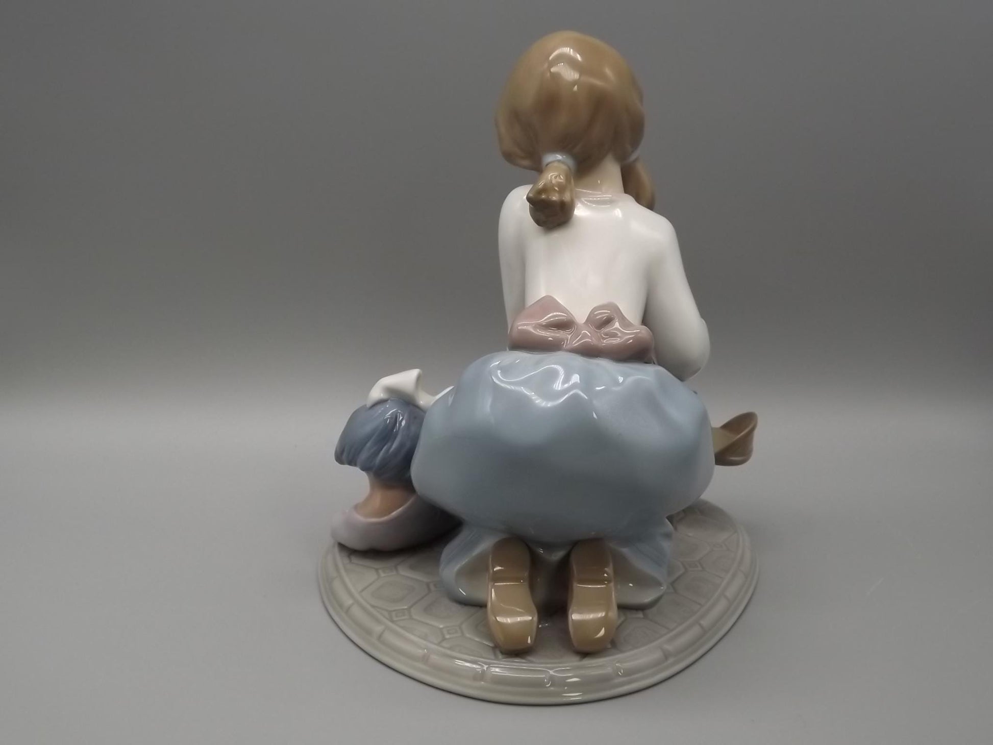 Vintage Lladro "My Chores" Figurine: Girl Ironing Doll Clothes, #5782 (With Box)
