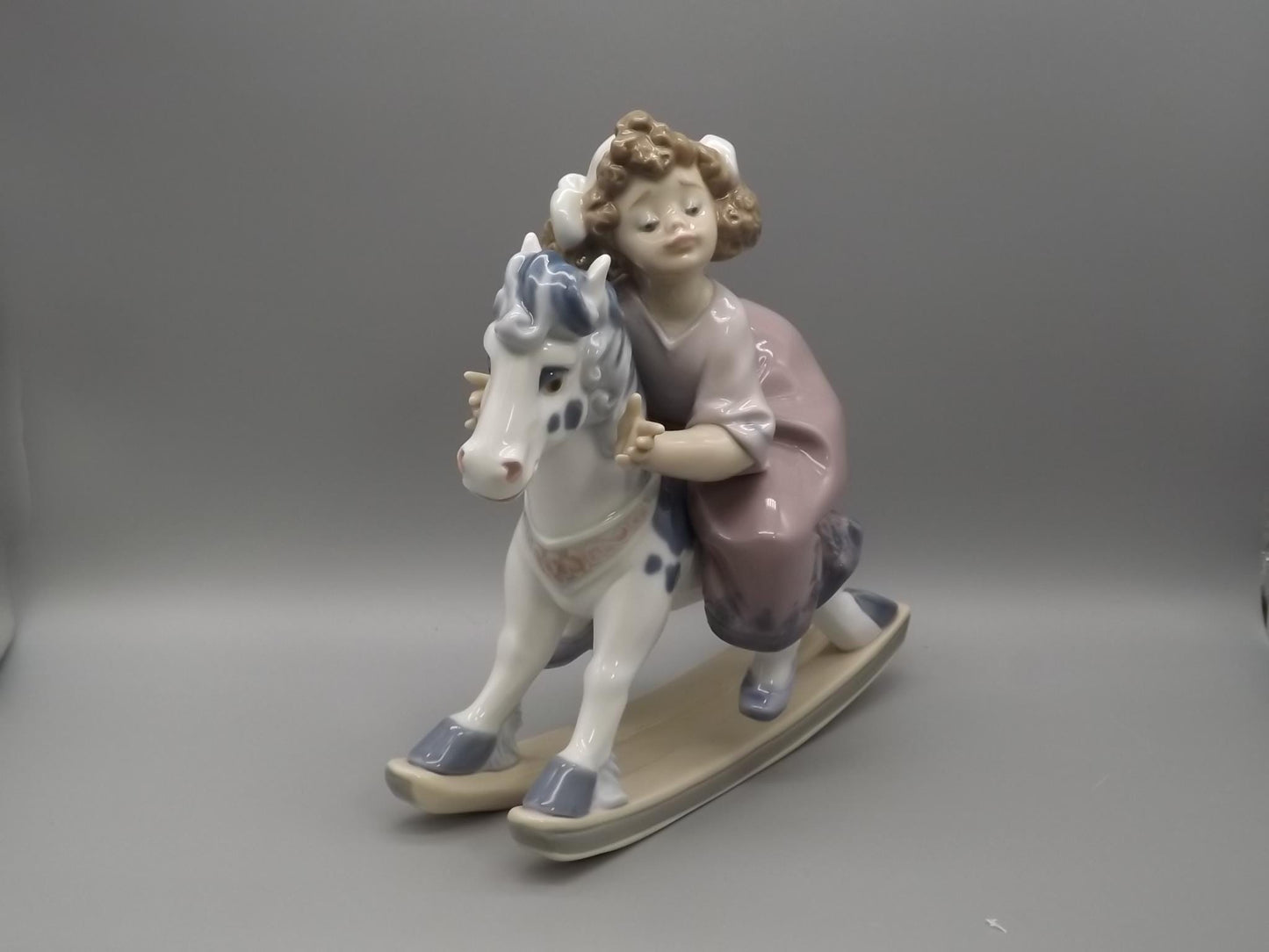 Vintage Lladro "Faithful Steed" Figurine #5769 - Girl on Rocking Horse with Original Box