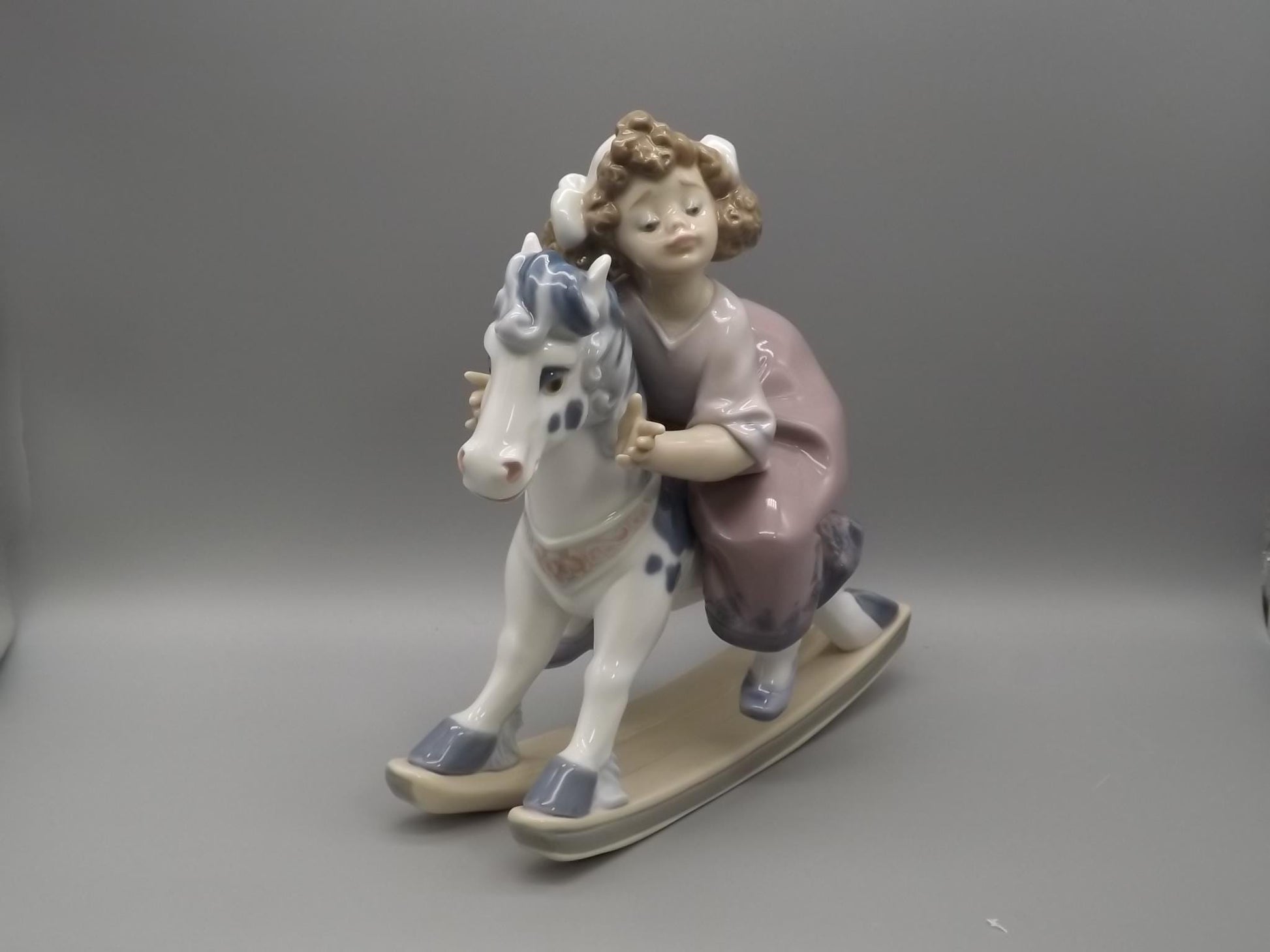 Vintage Lladro "Faithful Steed" Figurine #5769 - Girl on Rocking Horse with Original Box