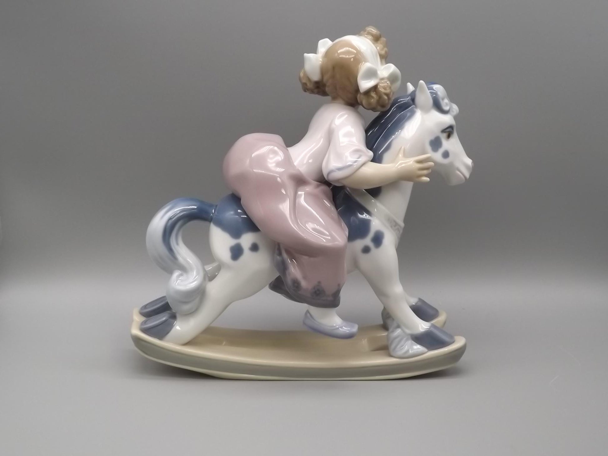 Vintage Lladro "Faithful Steed" Figurine #5769 - Girl on Rocking Horse with Original Box