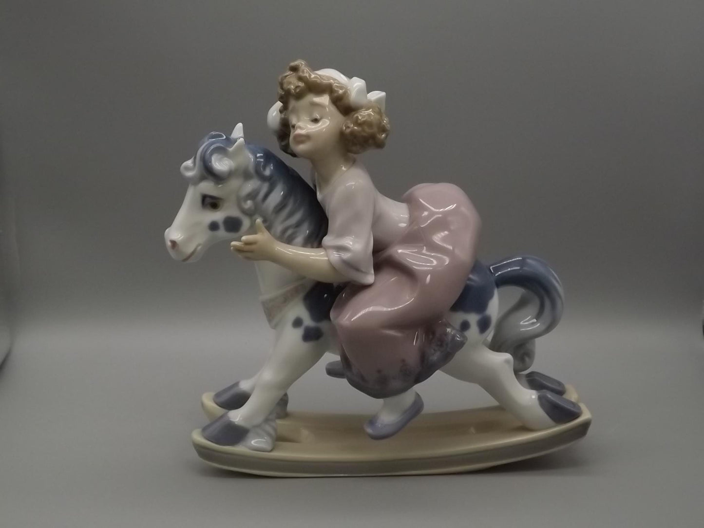 Vintage Lladro "Faithful Steed" Figurine #5769 - Girl on Rocking Horse with Original Box