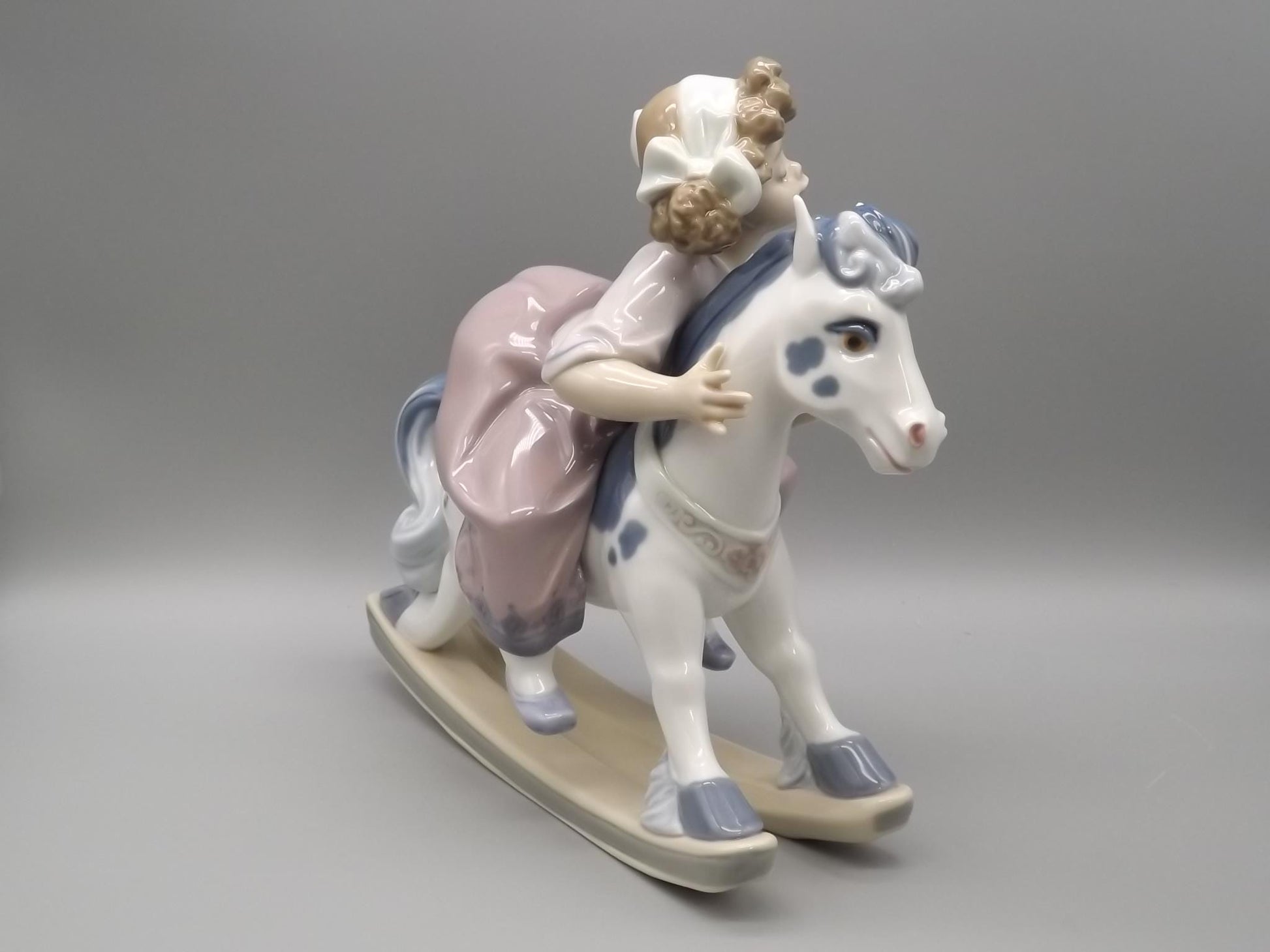 Vintage Lladro "Faithful Steed" Figurine #5769 - Girl on Rocking Horse with Original Box