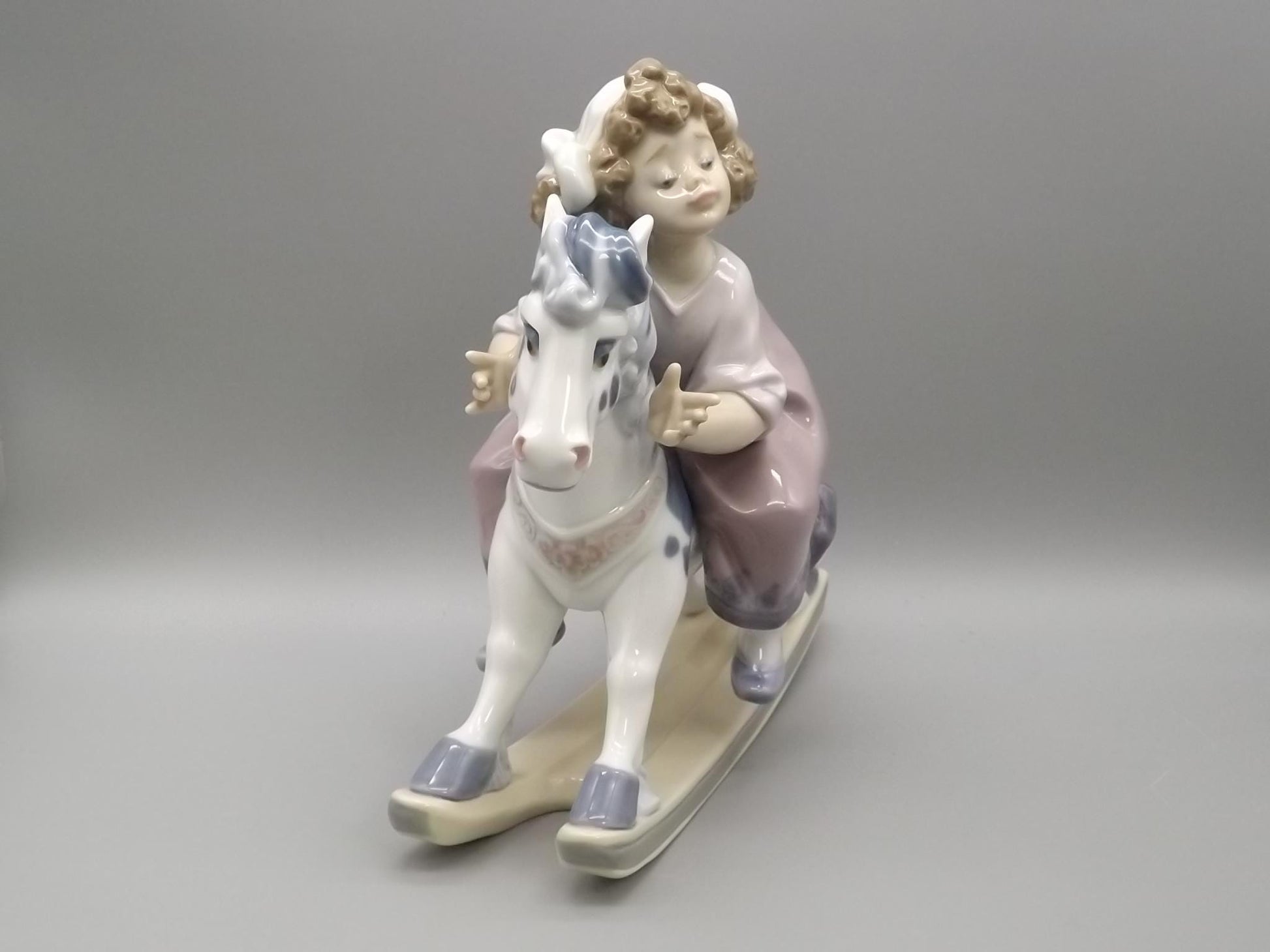 Vintage Lladro "Faithful Steed" Figurine #5769 - Girl on Rocking Horse with Original Box