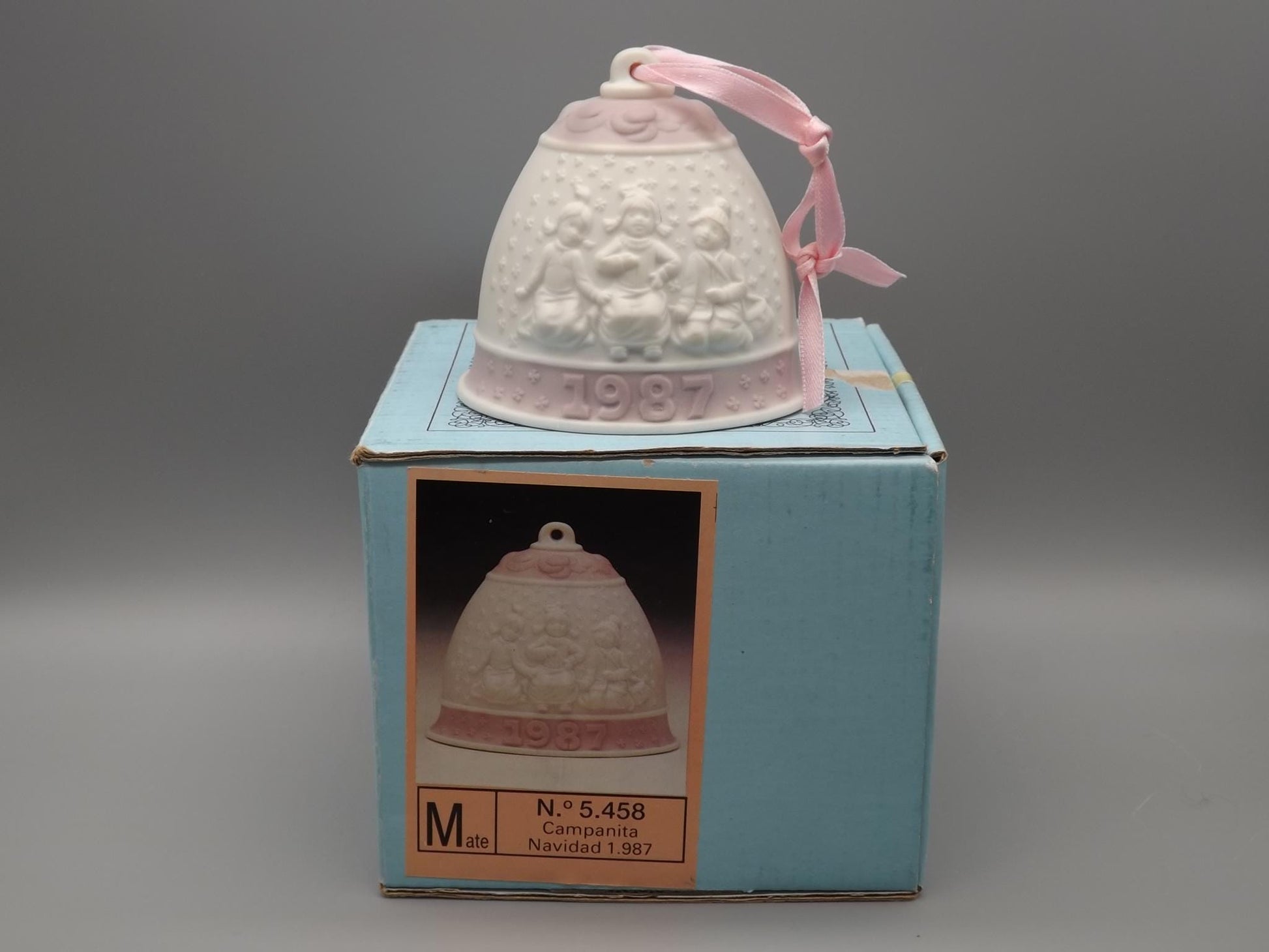 Vintage Lladro "Christmas Ornament Bell" Figurine #15458 (1987) with Box.