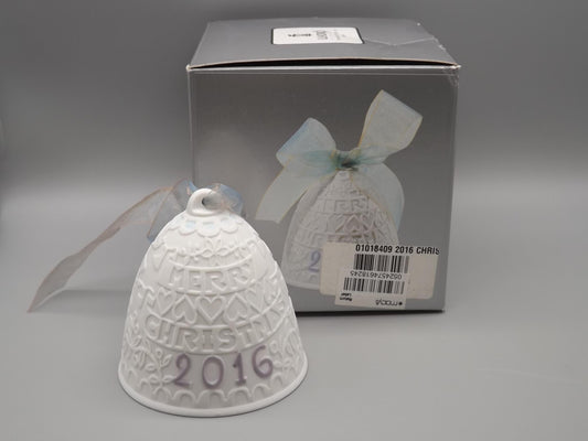 Vintage Lladro Christmas ornament bell Figurine #18409 with Box.