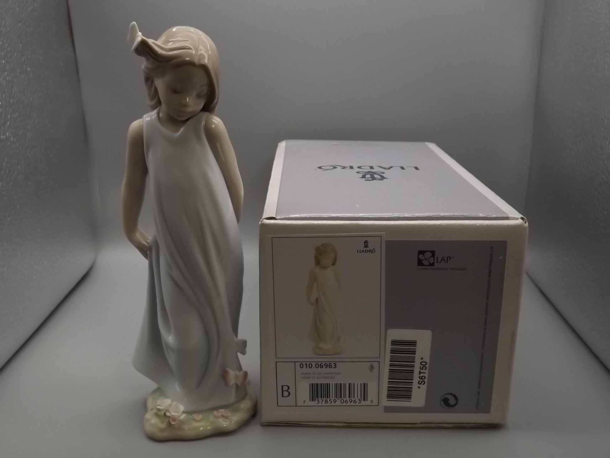 Vintage Lladro "Friends of Butterflies" Figurine #6963 (2004, with Box)