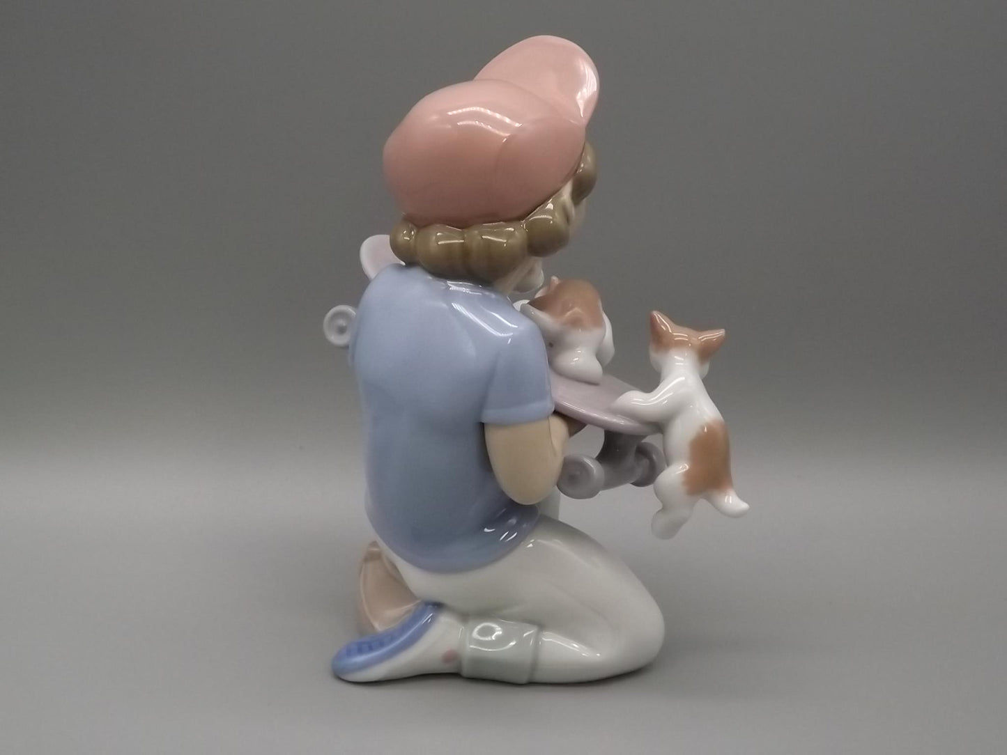 Vintage Lladro "Little Riders" Figurine: Boy with Kittens, #7623 (1994, with Box) Limited Edition