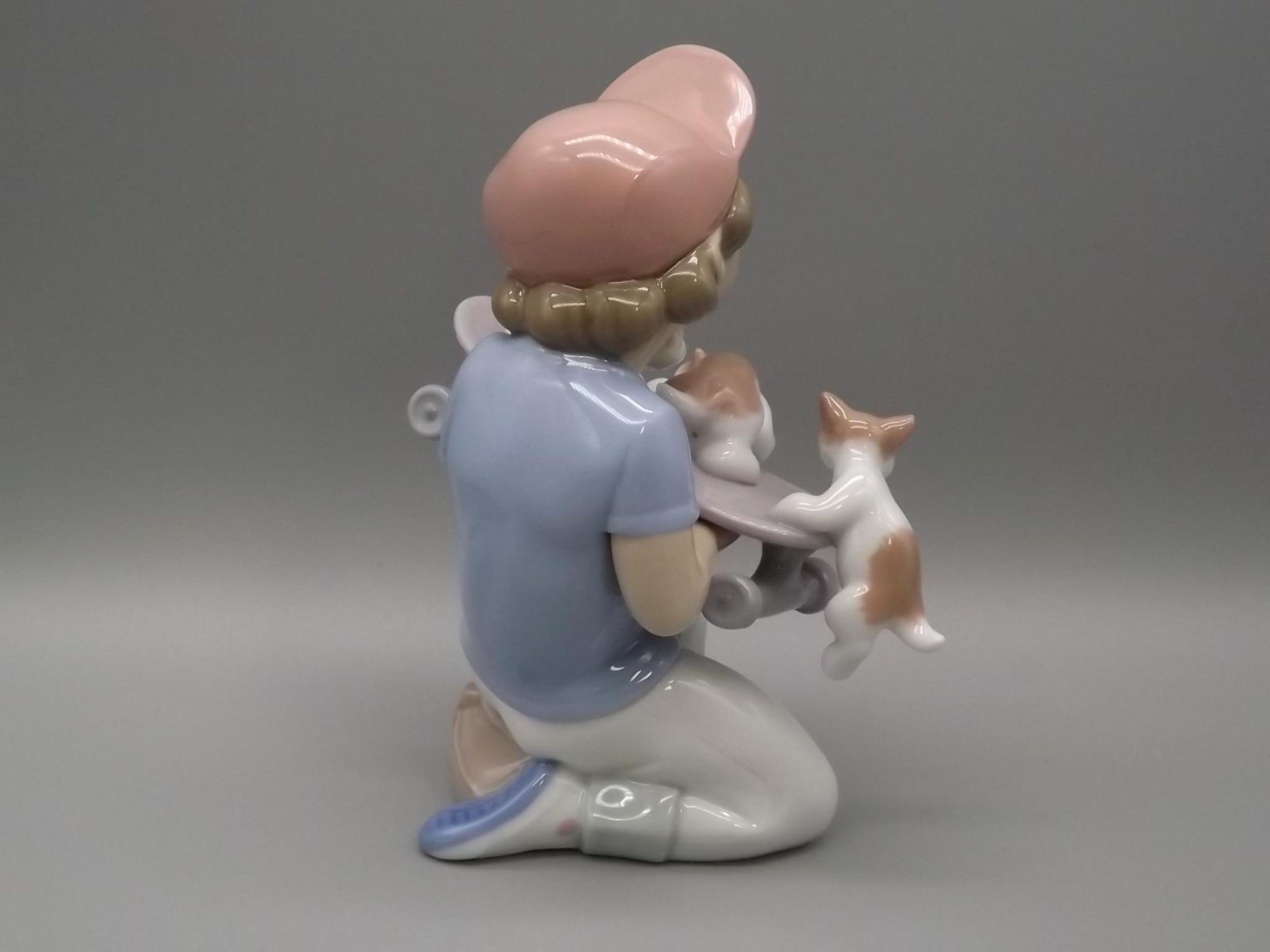 Vintage Lladro "Little Riders" Figurine: Boy with Kittens, #7623 (1994, with Box) Limited Edition