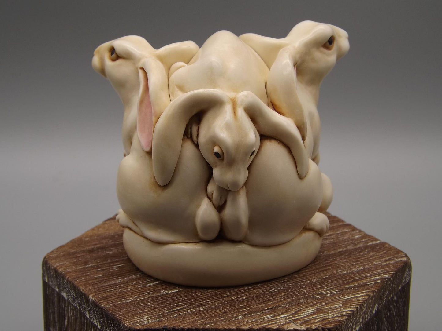 Harmony Kingdom Rabbits Figurine "Hop Till You Drop" w/ Box & COA