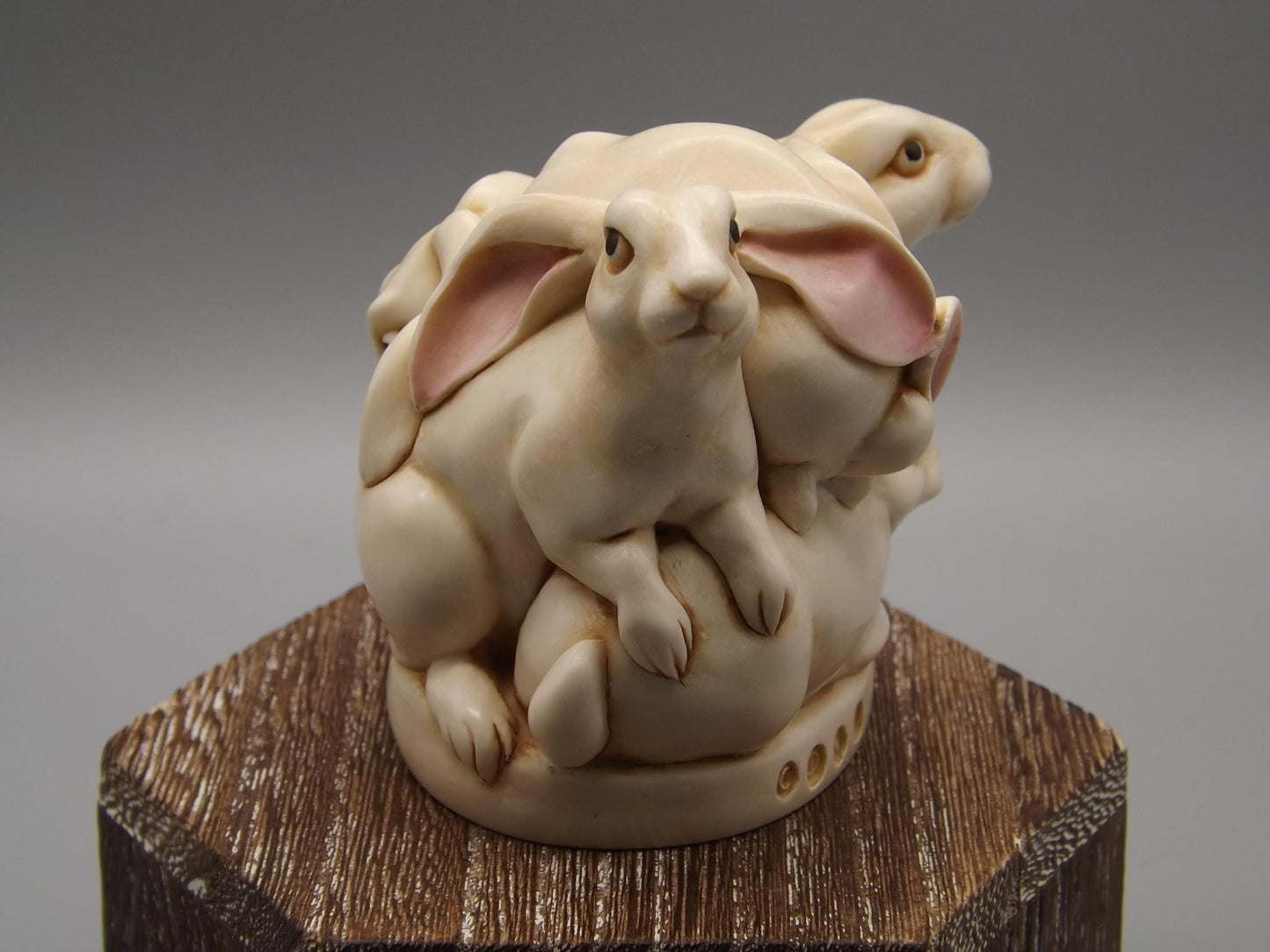 Harmony Kingdom Rabbits Figurine "Hop Till You Drop" w/ Box & COA