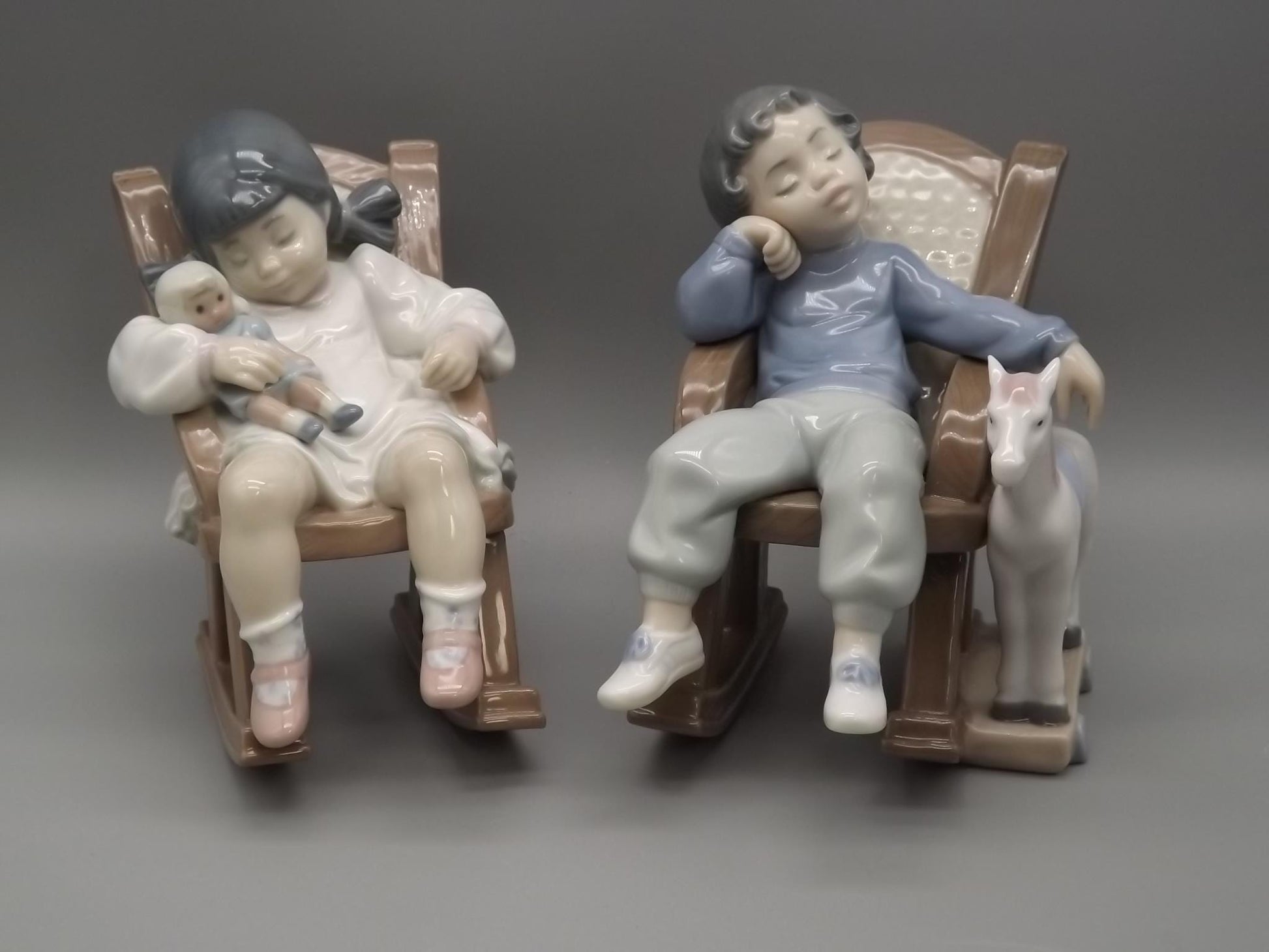 Vintage Lladro Figurines: Naptime & All Tuckered Out - Childhood Collection