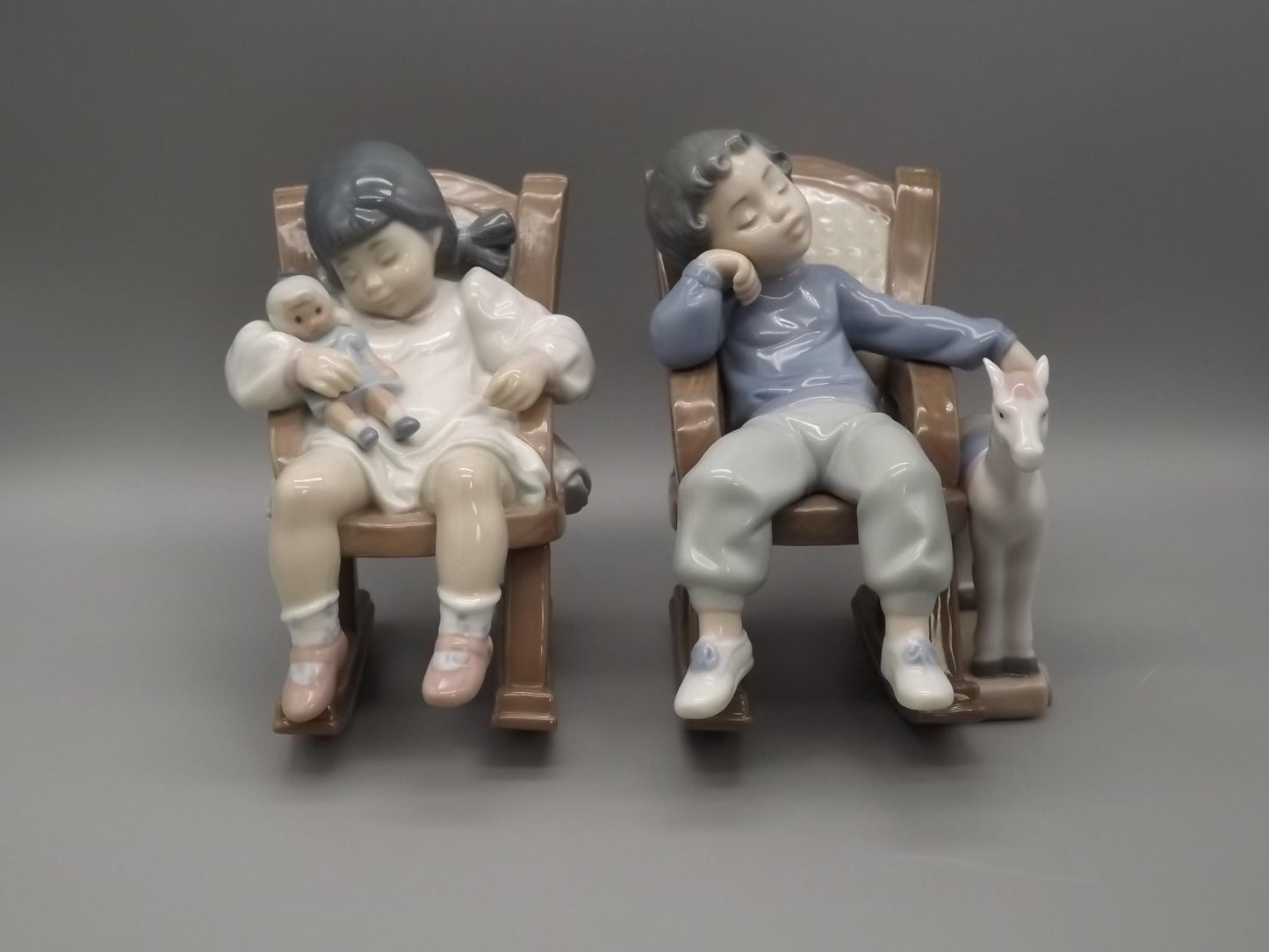 Vintage Lladro Figurines: Naptime & All Tuckered Out - Childhood Collection