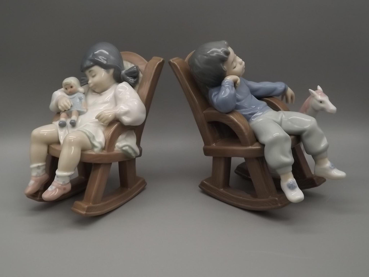 Vintage Lladro Figurines: Naptime & All Tuckered Out - Childhood Collection