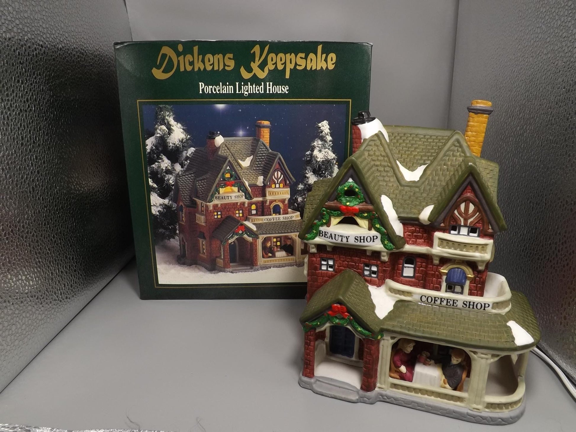 Vintage 1996 Dickens Keepsake Beauty and Coffee Shop