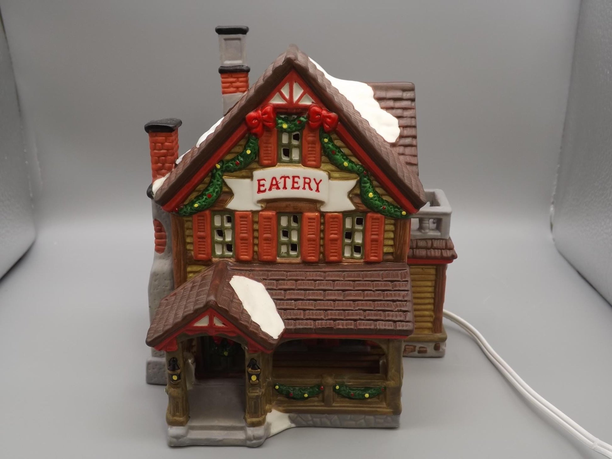 Vintage 1996 Dickens Keepsake Eatery Shop yuletide decoration