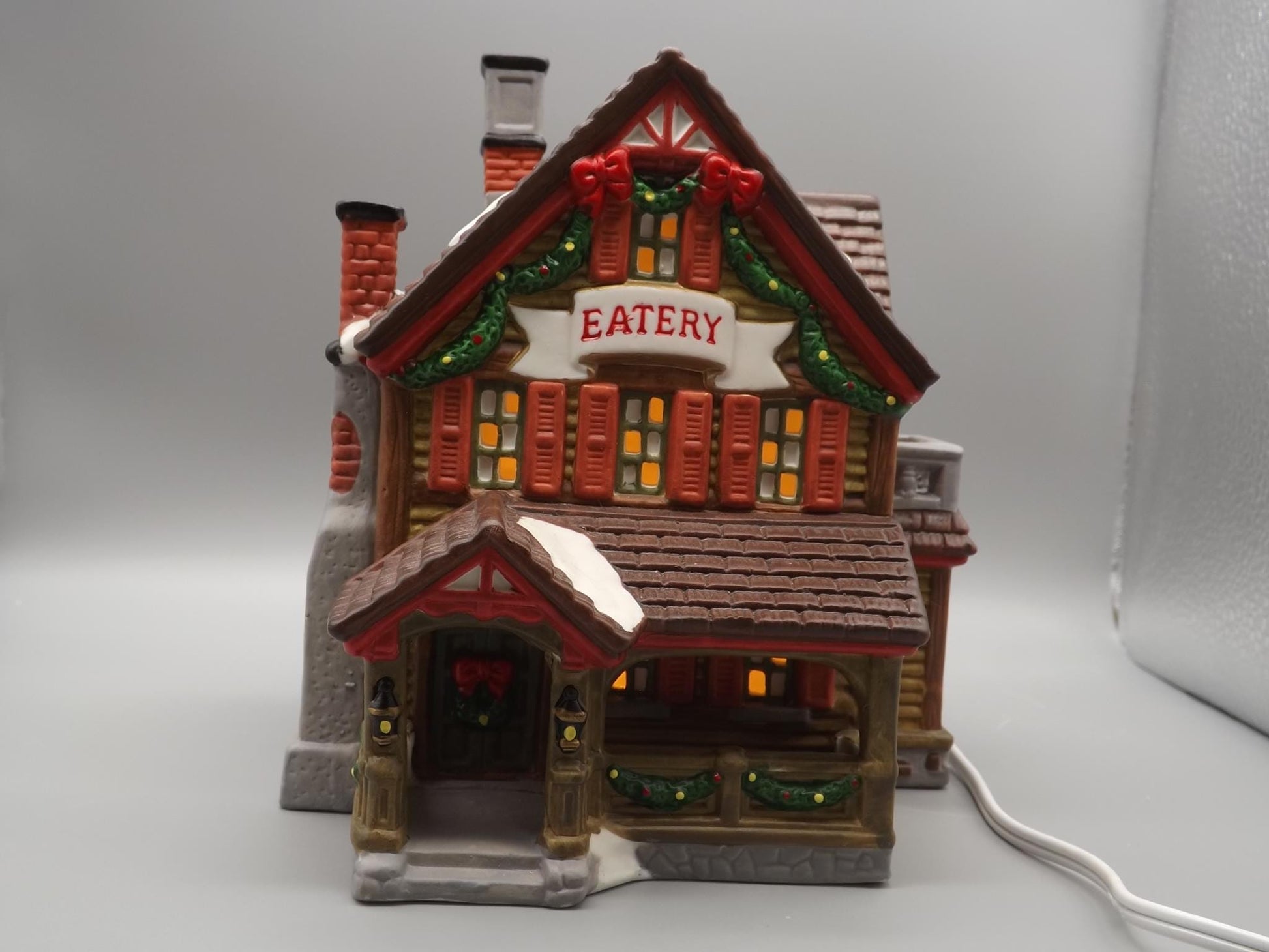 Vintage 1996 Dickens Keepsake Eatery Shop yuletide decoration
