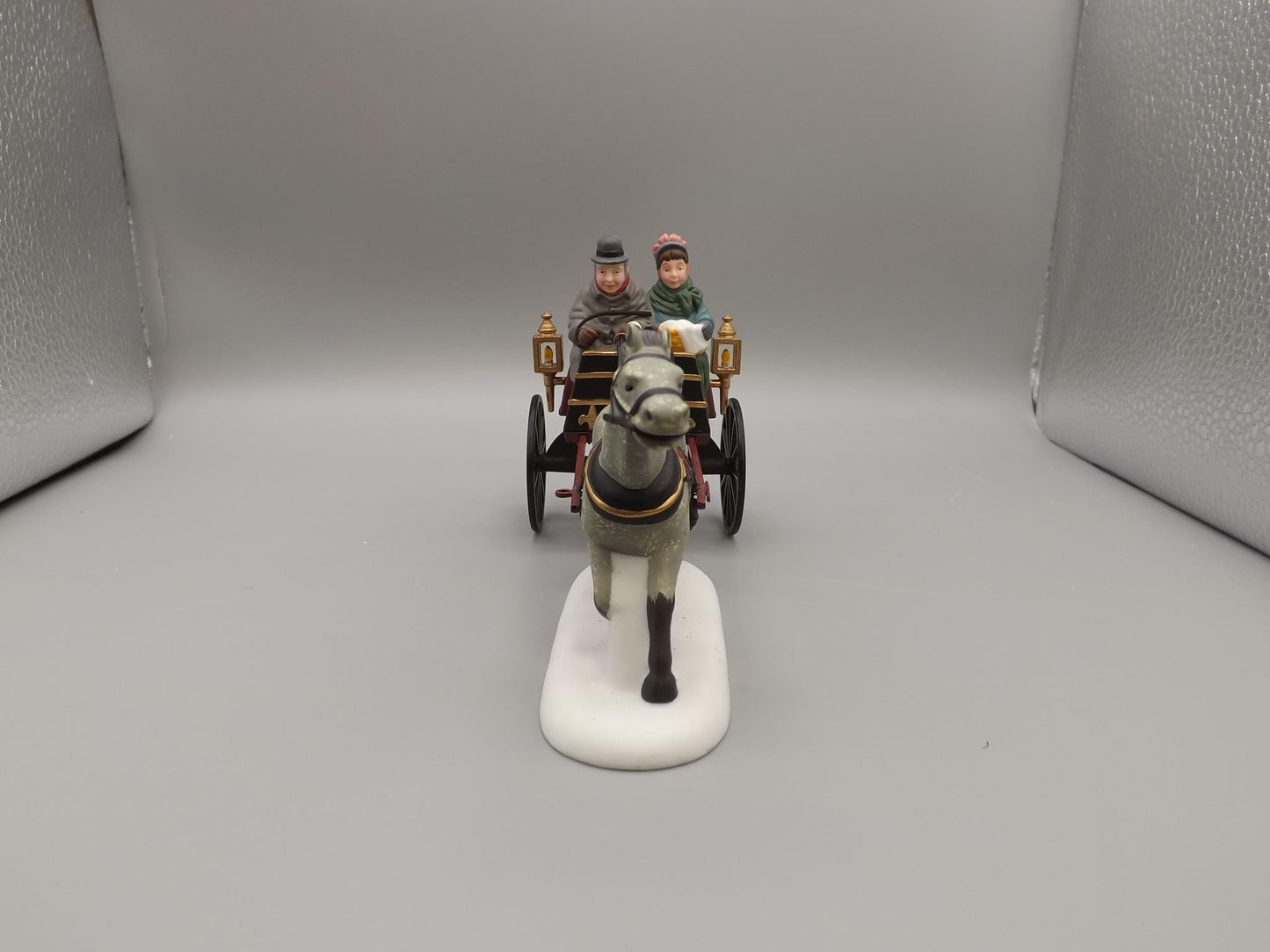 Vintage Heritage Village Collection Red Christmas Sulky yuletide decoration