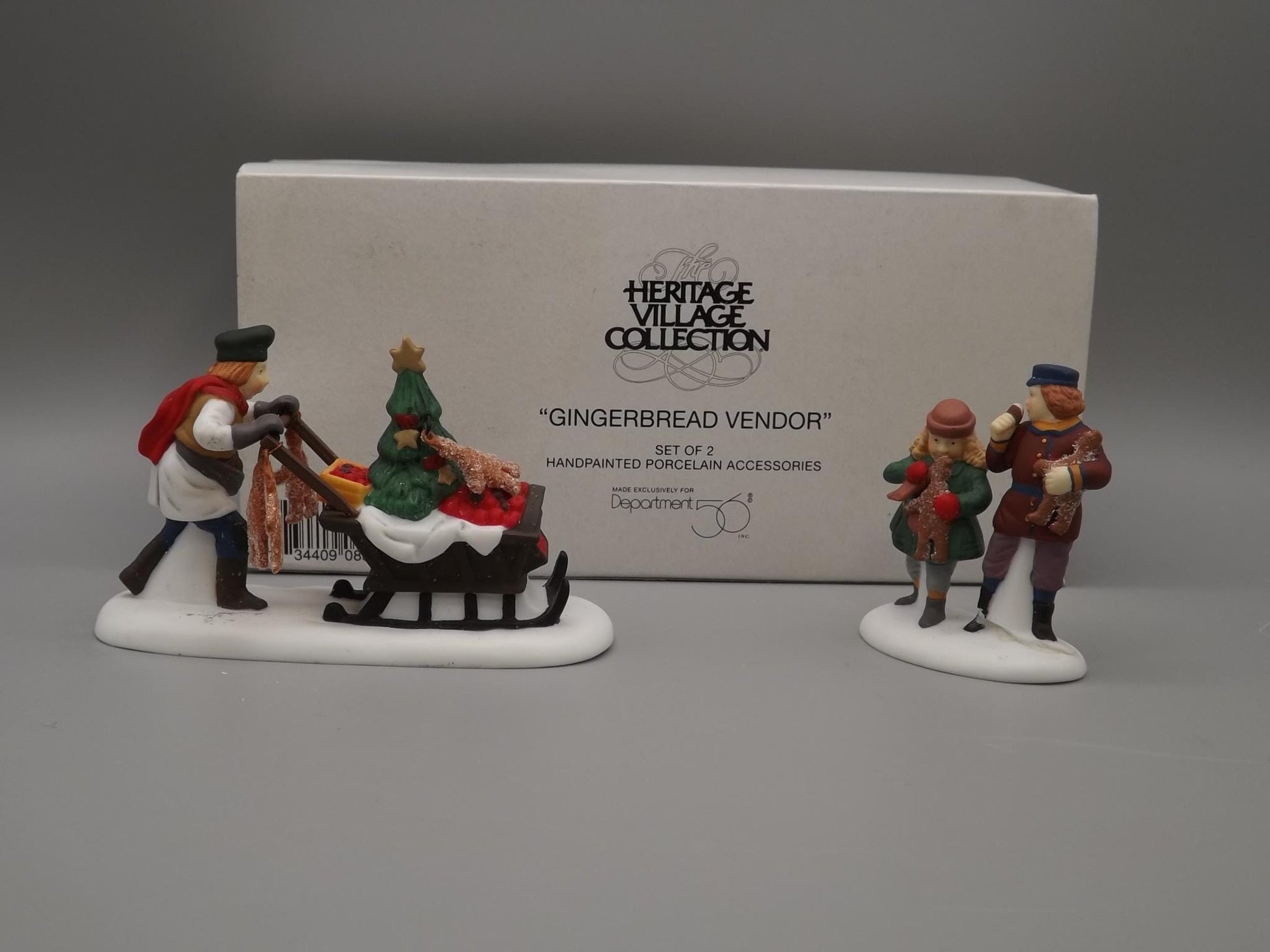 Vintage Heritage Village Collection Gingerbread Vender yuletide decoration