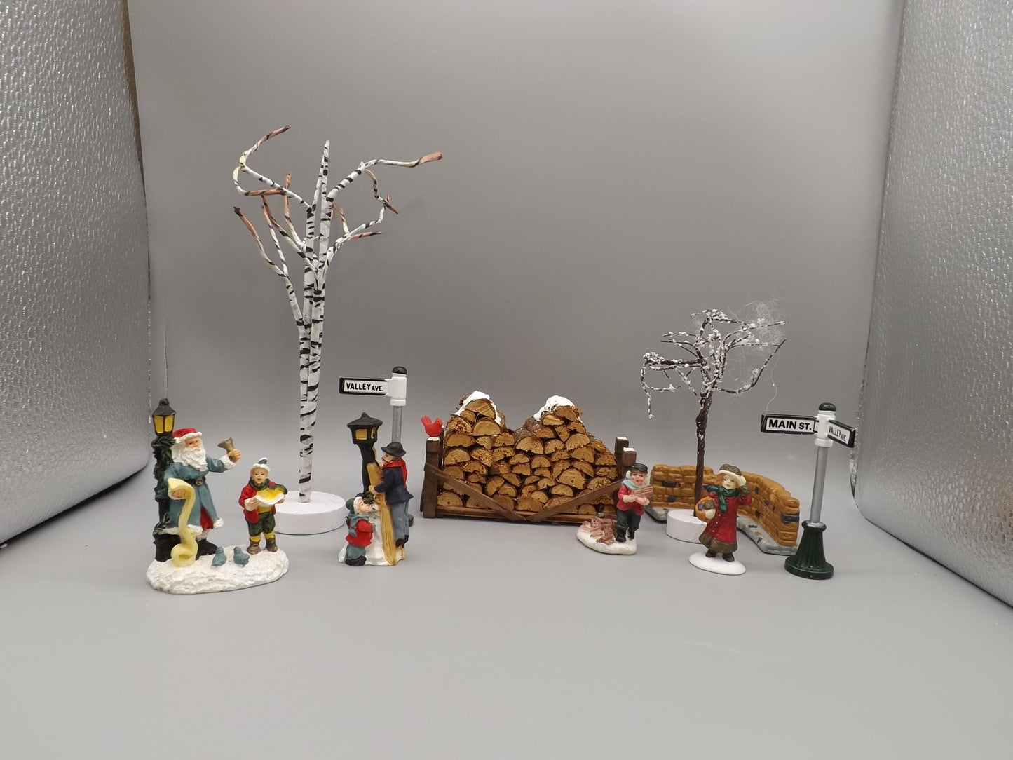 A collection of 10 diorama Christmas scene pieces.