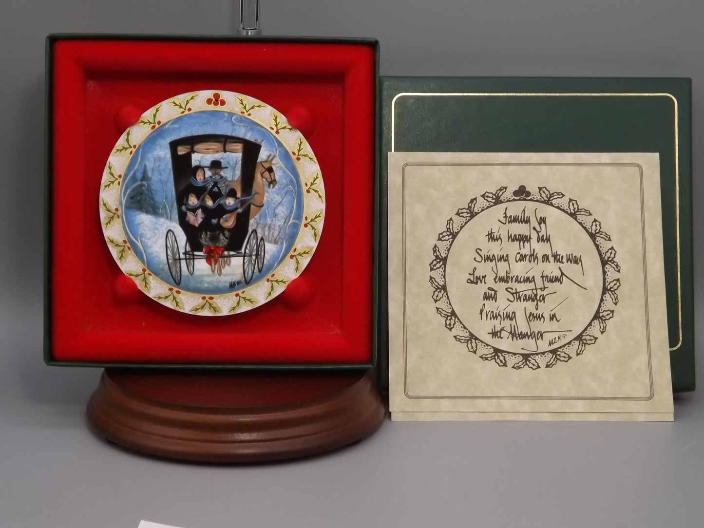 Vintage 1992 P Buckley Moss Porcelain Ornament "Noel"