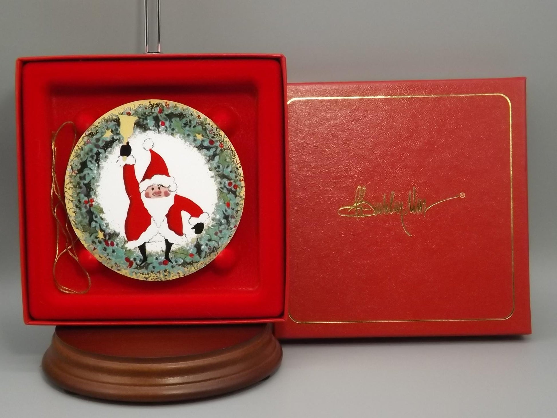 Vintage 2001 P Buckley Moss Porcelain Ornament "Kringle Bells"