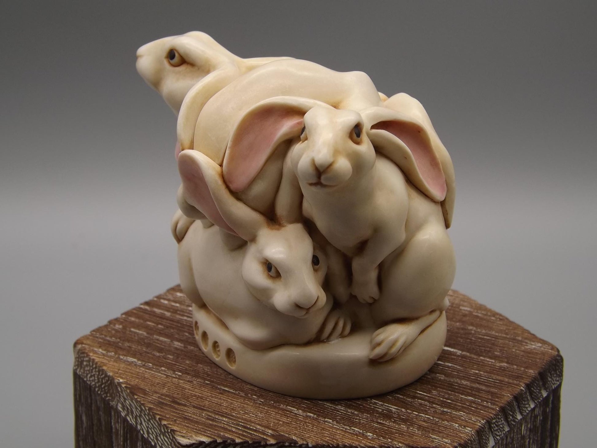 Harmony Kingdom Rabbits Figurine "Hop Till You Drop" w/ Box & COA