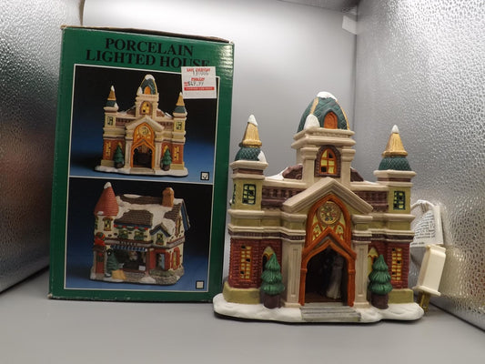 Vintage 1997 Porcelain Church yuletide decoration