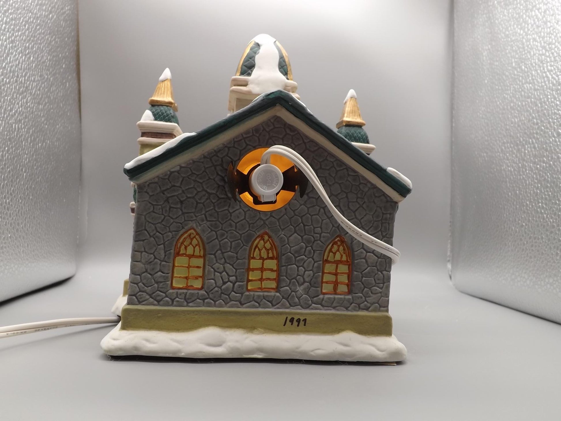 Vintage 1997 Porcelain Church yuletide decoration